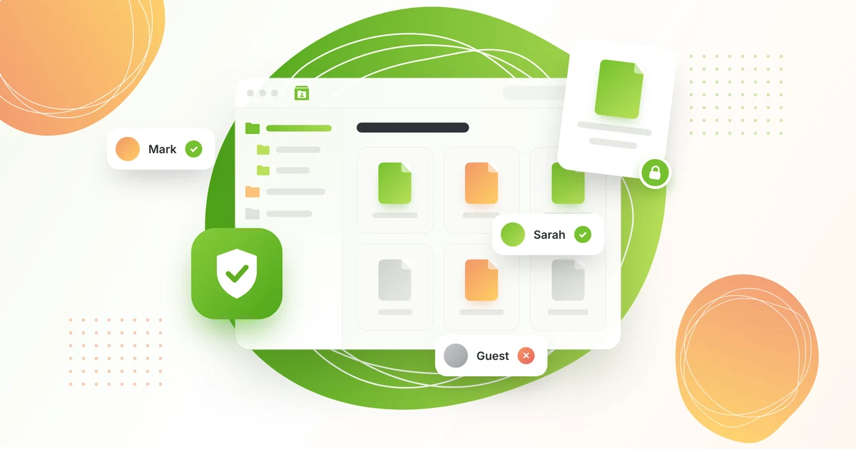 Private files shared with specific users in a WordPress site, each user seeing only their own documents